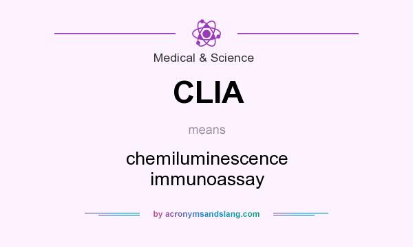 What does CLIA mean? It stands for chemiluminescence immunoassay