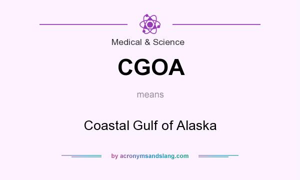 What does CGOA mean? It stands for Coastal Gulf of Alaska