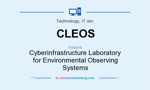 What does CLEOS mean? It stands for Cyberinfrastructure Laboratory for Environmental Observing Systems