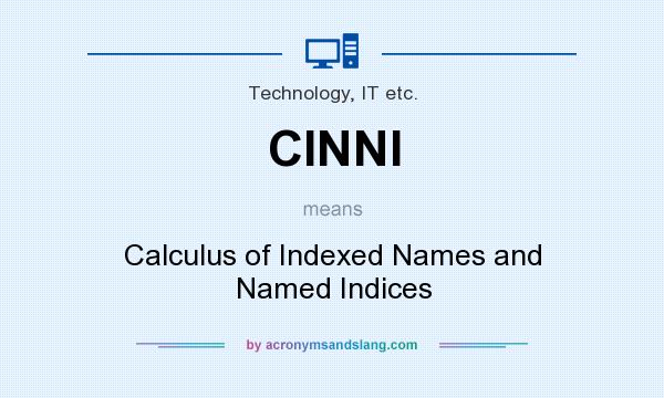 What does CINNI mean? It stands for Calculus of Indexed Names and Named Indices