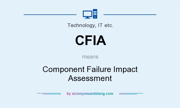 What does CFIA mean? It stands for Component Failure Impact Assessment