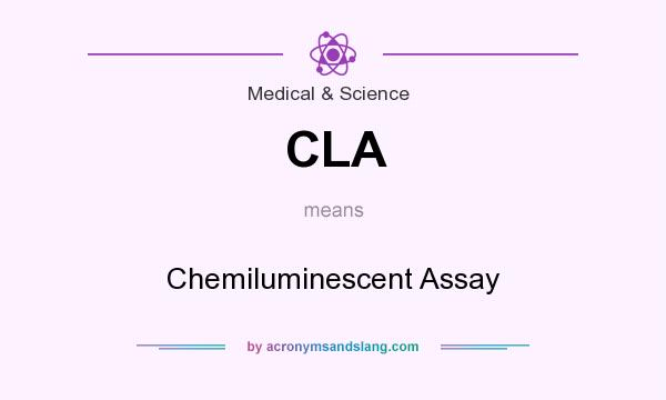 What does CLA mean? It stands for Chemiluminescent Assay