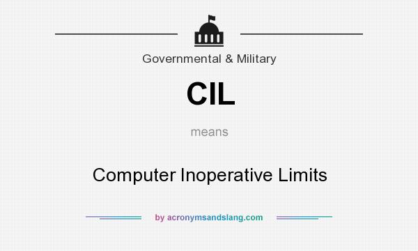 What does CIL mean? It stands for Computer Inoperative Limits
