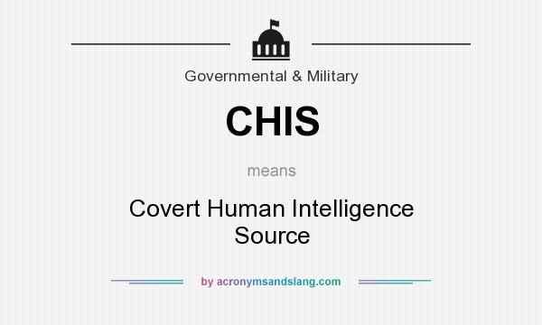 What does CHIS mean? It stands for Covert Human Intelligence Source