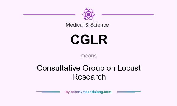 What does CGLR mean? It stands for Consultative Group on Locust Research