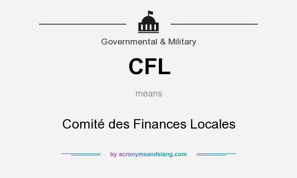 What does CFL mean? It stands for Comité des Finances Locales