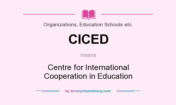 What does CICED mean? It stands for Centre for International Cooperation in Education
