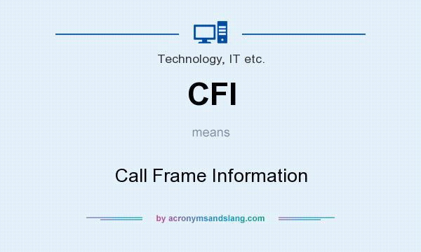 What does CFI mean? It stands for Call Frame Information