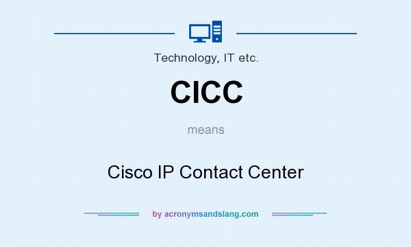 What does CICC mean? It stands for Cisco IP Contact Center