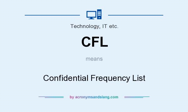 What does CFL mean? It stands for Confidential Frequency List