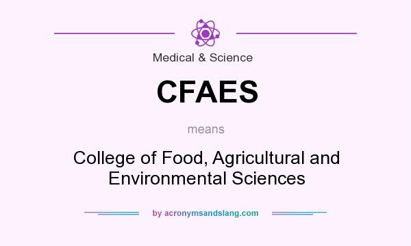 What does CFAES mean? It stands for College of Food, Agricultural and Environmental Sciences