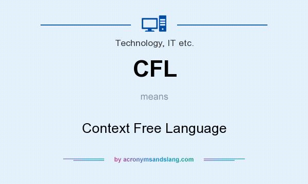 What does CFL mean? It stands for Context Free Language