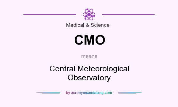 What does CMO mean? It stands for Central Meteorological Observatory