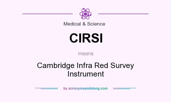 What does CIRSI mean? It stands for Cambridge Infra Red Survey Instrument