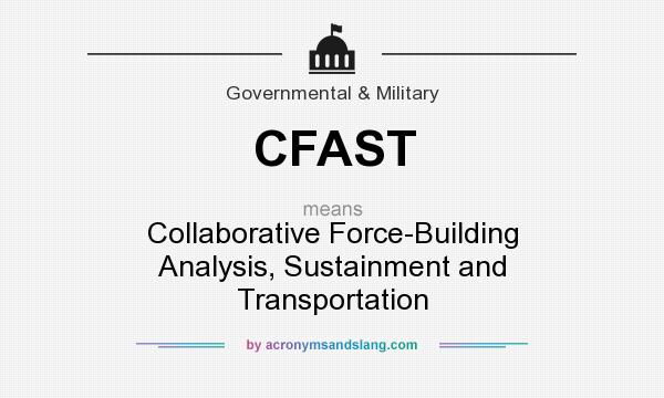 What does CFAST mean? It stands for Collaborative Force-Building Analysis, Sustainment and Transportation