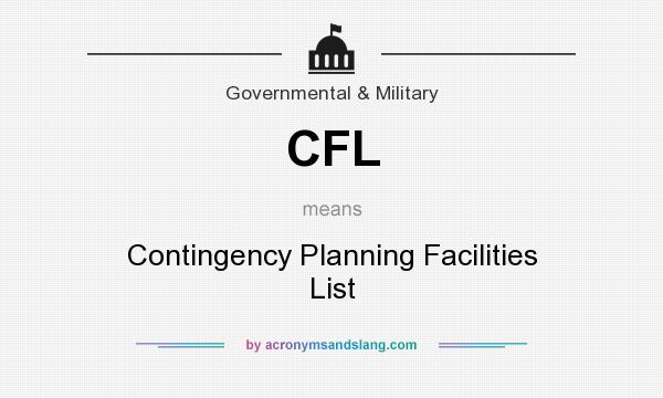 What does CFL mean? It stands for Contingency Planning Facilities List