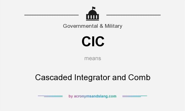 What does CIC mean? It stands for Cascaded Integrator and Comb
