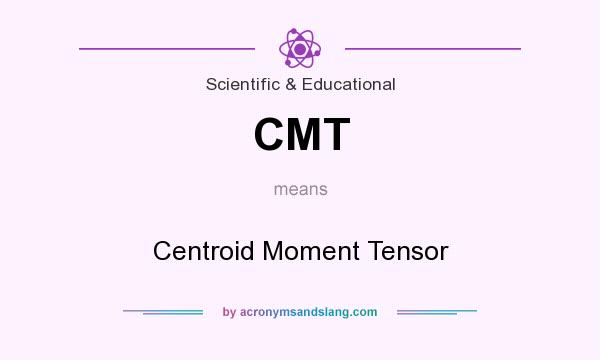 What does CMT mean? It stands for Centroid Moment Tensor