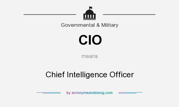 What does CIO mean? It stands for Chief Intelligence Officer