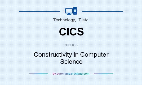 What does CICS mean? It stands for Constructivity in Computer Science