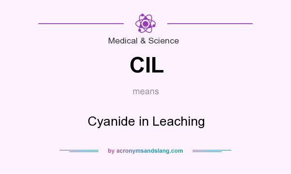 What does CIL mean? It stands for Cyanide in Leaching
