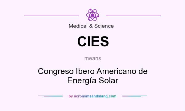 What does CIES mean? It stands for Congreso Ibero Americano de Energía Solar