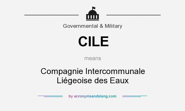 What does CILE mean? It stands for Compagnie Intercommunale Liégeoise des Eaux