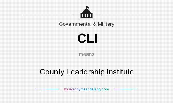What does CLI mean? It stands for County Leadership Institute