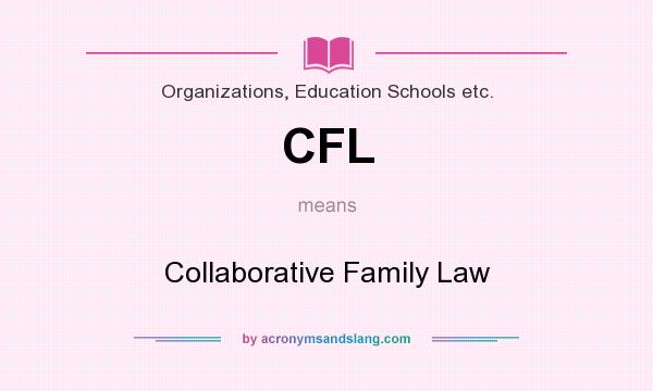 What does CFL mean? It stands for Collaborative Family Law