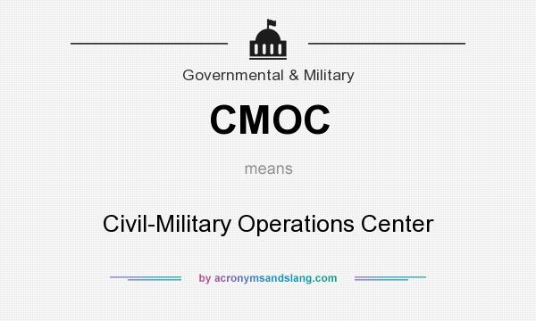 What does CMOC mean? It stands for Civil-Military Operations Center