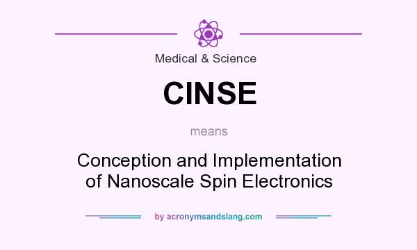 What does CINSE mean? It stands for Conception and Implementation of Nanoscale Spin Electronics
