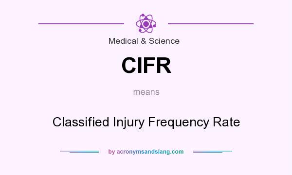 What does CIFR mean? It stands for Classified Injury Frequency Rate