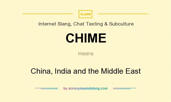 What does CHIME mean? It stands for China, India and the Middle East