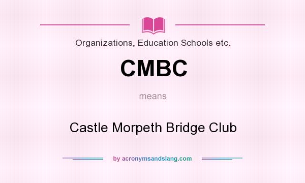 What does CMBC mean? It stands for Castle Morpeth Bridge Club