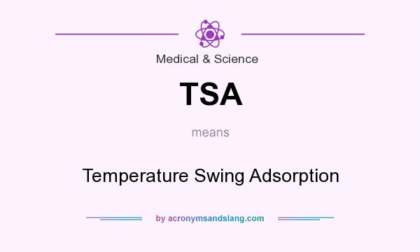 What does TSA mean? It stands for Temperature Swing Adsorption