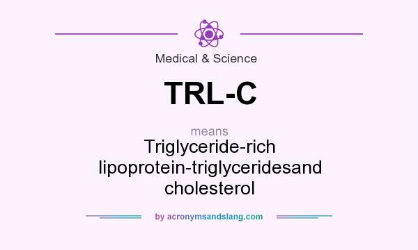 What does TRL-C mean? It stands for Triglyceride-rich lipoprotein-triglyceridesand cholesterol