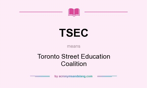 What does TSEC mean? It stands for Toronto Street Education Coalition