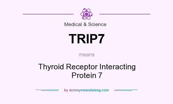 What does TRIP7 mean? It stands for Thyroid Receptor Interacting Protein 7