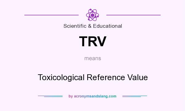 What does TRV mean? It stands for Toxicological Reference Value