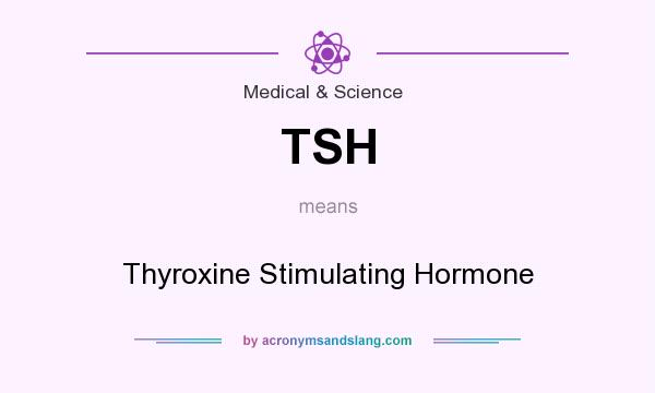 What does TSH mean? It stands for Thyroxine Stimulating Hormone