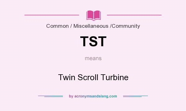 What does TST mean? It stands for Twin Scroll Turbine