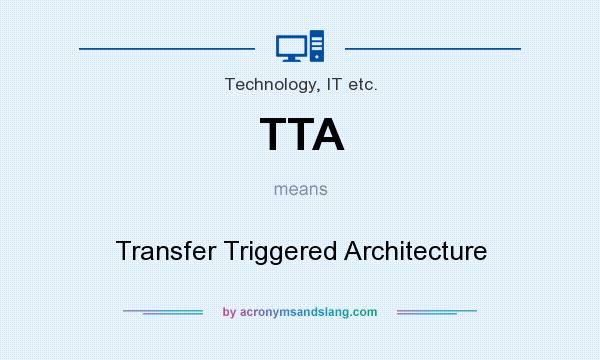 What does TTA mean? It stands for Transfer Triggered Architecture