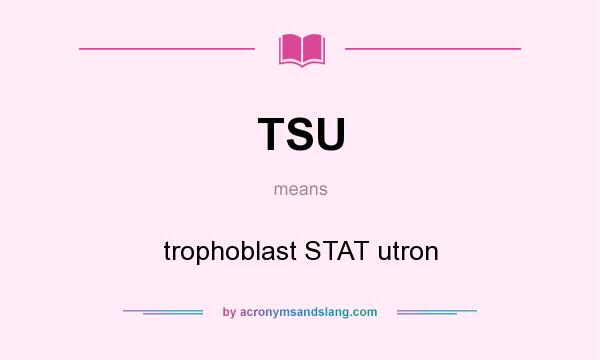What does TSU mean? It stands for trophoblast STAT utron