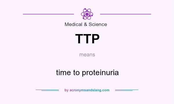 What does TTP mean? It stands for time to proteinuria