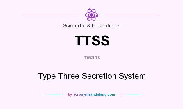 What does TTSS mean? It stands for Type Three Secretion System