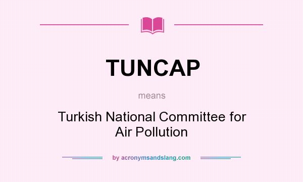 What does TUNCAP mean? It stands for Turkish National Committee for Air Pollution