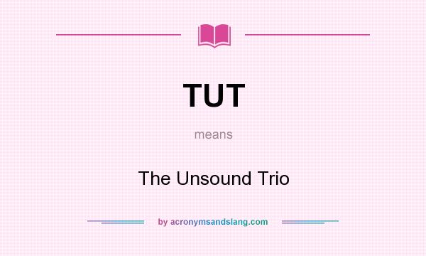 What does TUT mean? It stands for The Unsound Trio