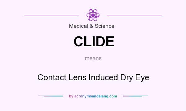 What does CLIDE mean? It stands for Contact Lens Induced Dry Eye