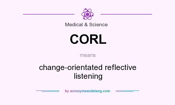 What does CORL mean? It stands for change-orientated reflective listening