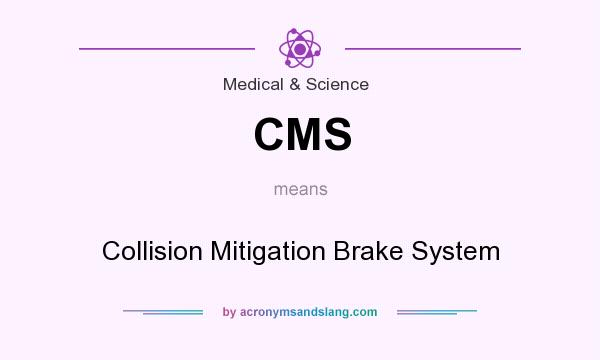 What does CMS mean? It stands for Collision Mitigation Brake System